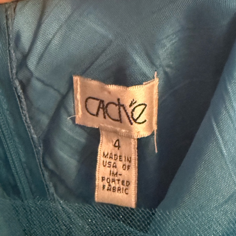 Cache Blue satin Dress - Picture 7 of 8